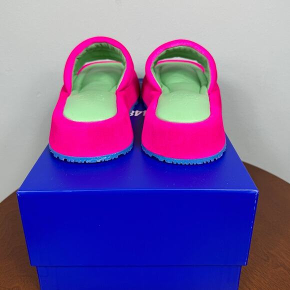New P448 Fergie Suede Slide Sandals in Fuxia Women's Size EU 37 - Picture 7 of 9